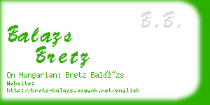 balazs bretz business card